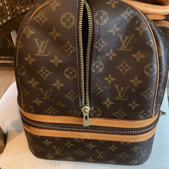 Louis Vuitton Monogram Duffel Bag in Brown and Tan - Picture 6 of 6
